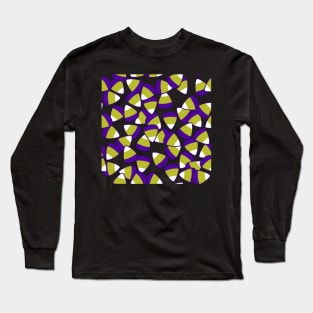 Spoopy Candy Corn Tile 2 (Pink) Long Sleeve T-Shirt